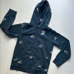 Nike Dark Blue Patterned Hoodie for Boys